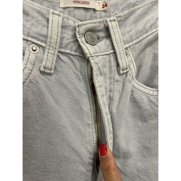 High Loose Levi’s Jeans Wide Legs High Waist Light Wash SZ 24 - Picture 11 of 13